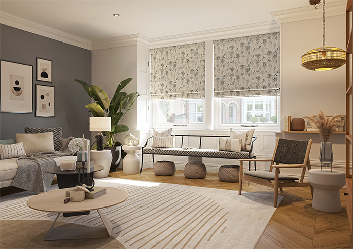 Wisteria Silk, Minimalist - Motorised Roman Blind - Image 6